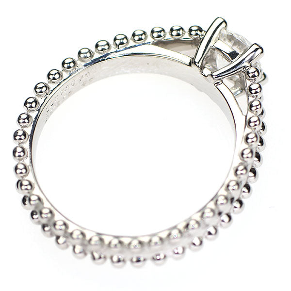 ヴァンクリーフ＆アーペル Pt950 ダイヤモンド リング 0.5ct D VVS2 EX エステル ソリティア 49号