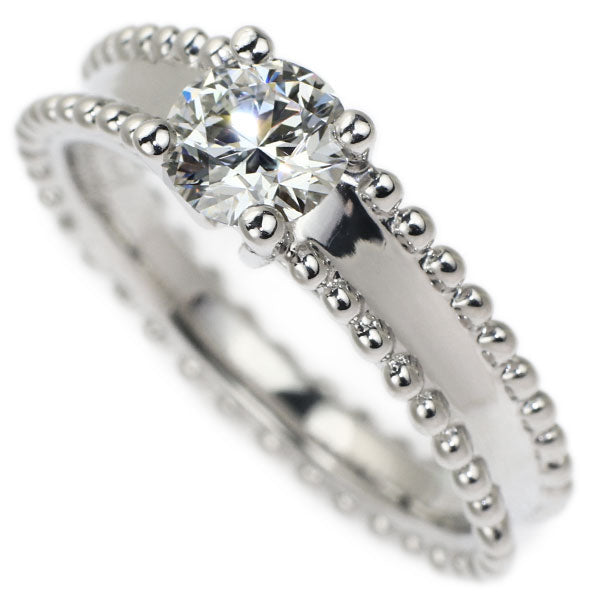 ヴァンクリーフ＆アーペル Pt950 ダイヤモンド リング 0.5ct D VVS2 EX エステル ソリティア 49号