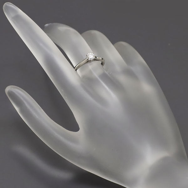 カルティエ Pt950 ダイヤモンド リング 0.26ct F VVS1 EX ソリテール 48号