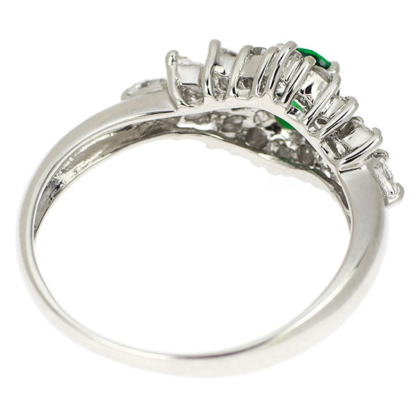 Pt900 グロッシュラ―ライトガーネット ダイヤモンド リング D0.50ct