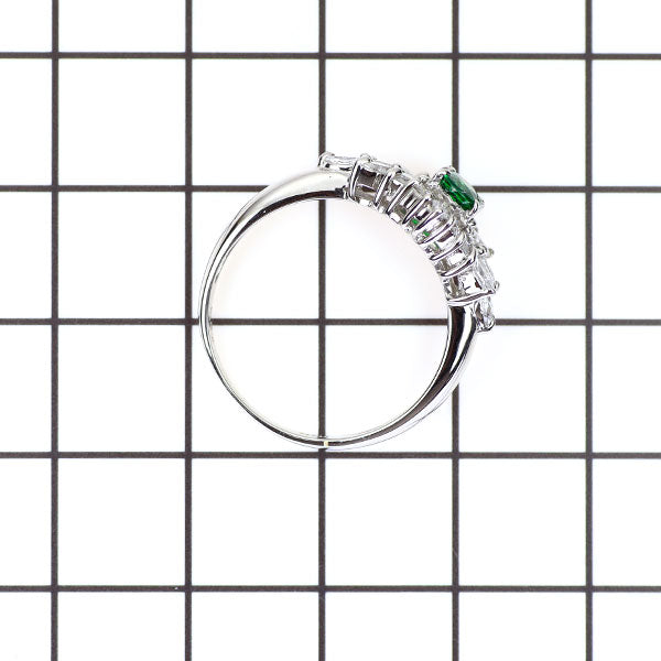 Pt900 グロッシュラ―ライトガーネット ダイヤモンド リング D0.50ct