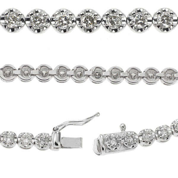 Pt850 ダイヤモンド ブレスレット 3.00ct テニス