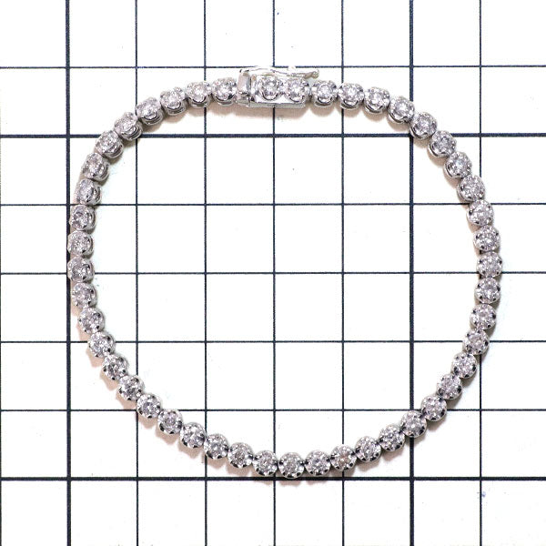 Pt850 ダイヤモンド ブレスレット 3.00ct テニス