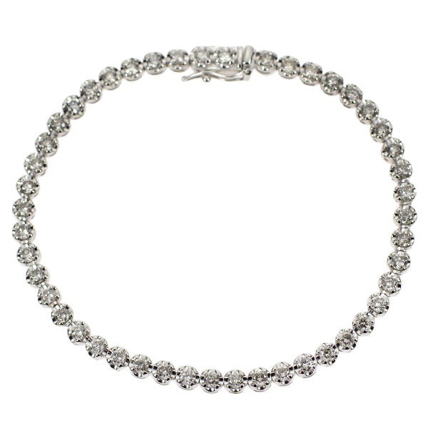 Pt850 ダイヤモンド ブレスレット 3.00ct テニス