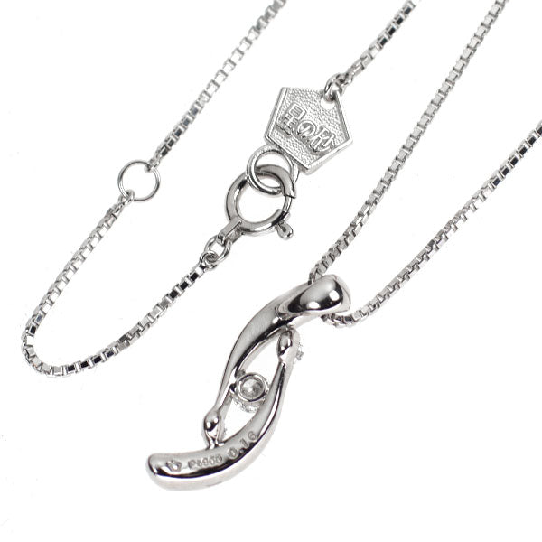 星の砂 Pt900/ Pt850 ダイヤモンド ペンダントネックレス 0.16ct