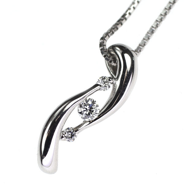 星の砂 Pt900/ Pt850 ダイヤモンド ペンダントネックレス 0.16ct