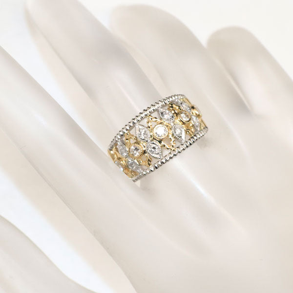 ポーラ K18/Pt900 ダイヤモンド リング D0.49ct ペイズリースタイル