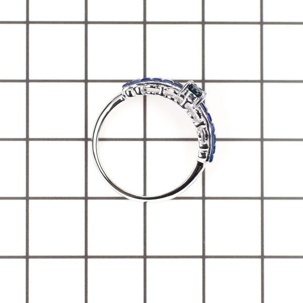 GSTV K18WG サファイア リング 1.30ct  ミステリーセッティング