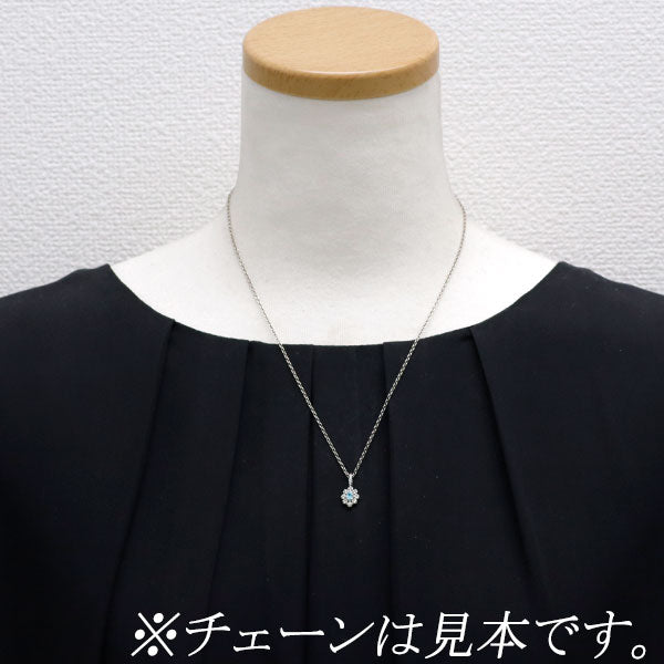 GSTV Pt950 パライバトルマリン ダイヤモンド ペンダントトップ 0.05ct D0.12ct