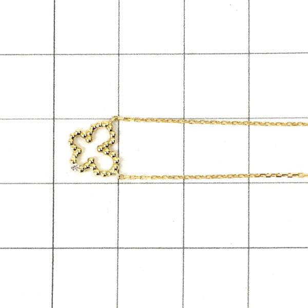 AHKAH K18YG Diamond Pendant Necklace Mill Butterfly 
