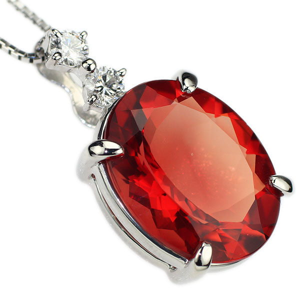 Pt900/Pt850 アンデシン ダイヤモンド ペンダントネックレス 5.09ct D0.15ct