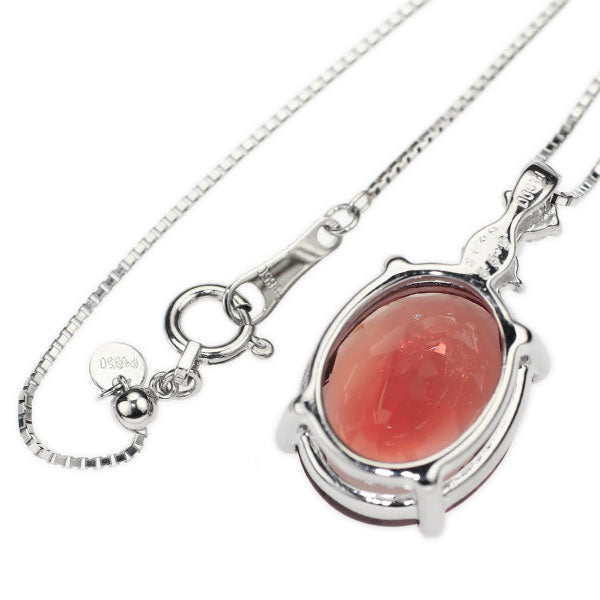 Pt900/Pt850 アンデシン ダイヤモンド ペンダントネックレス 5.09ct D0.15ct