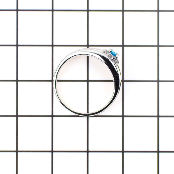 Pt900 ブラジル産 パライバトルマリン ダイヤモンド リング 0.20ct D0.18ct