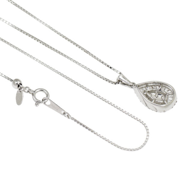 K18WG/ Pt850 ダイヤモンド ペンダントネックレス 0.50ct