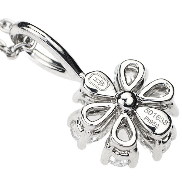 ハリーウィンストン Pt950 ダイヤモンド ペンダントネックレス フォーゲットミーノット