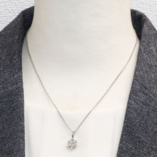 ハリーウィンストン Pt950 ダイヤモンド ペンダントネックレス フォーゲットミーノット