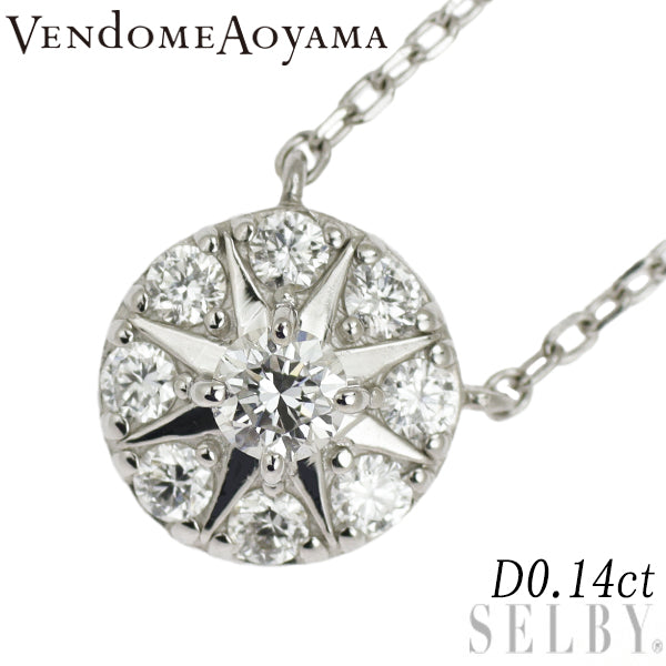 ヴァンドーム青山 Pt950 ダイヤモンド ペンダントネックレス 0.14ct