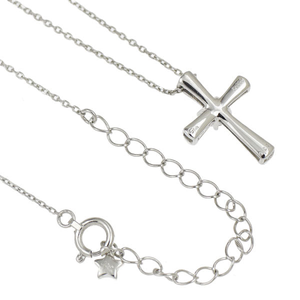 スタージュエリー Pt950 ダイヤモンド ペンダントネックレス 0.23ct クロス