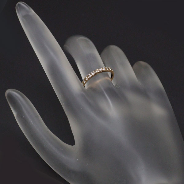 K18PG ダイヤモンド リング 0.30ct ハーフエタニティ