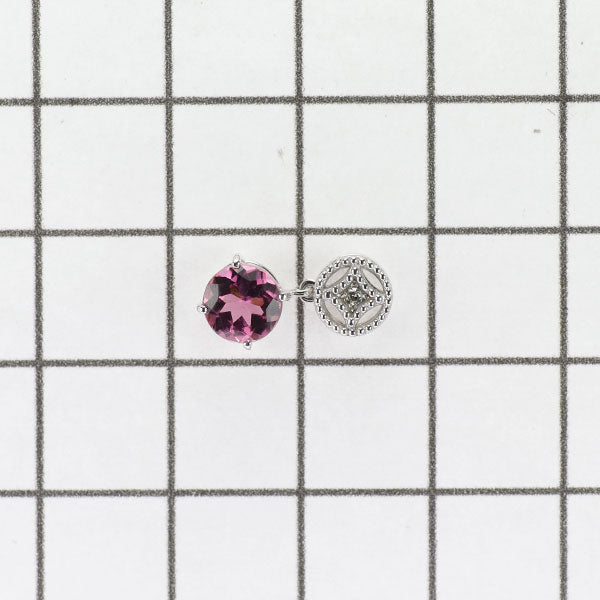 K18WG ピンクトルマリン ダイヤモンド ペンダントトップ 0.75ct D0.01ct