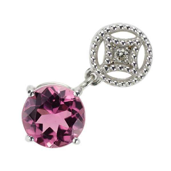 K18WG ピンクトルマリン ダイヤモンド ペンダントトップ 0.75ct D0.01ct