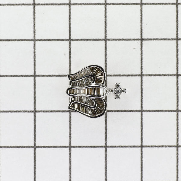K18WG ダイヤモンド ペンダントトップ 0.67ct 王冠