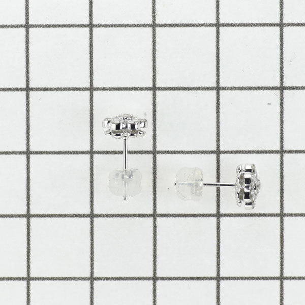 K18WG ダイヤモンド ピアス 0.60ct フラワー