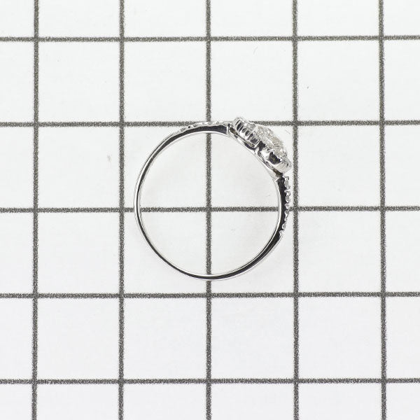Pt900 ハートシェイプ ダイヤモンド  リング 0.525ct D0.10ct
