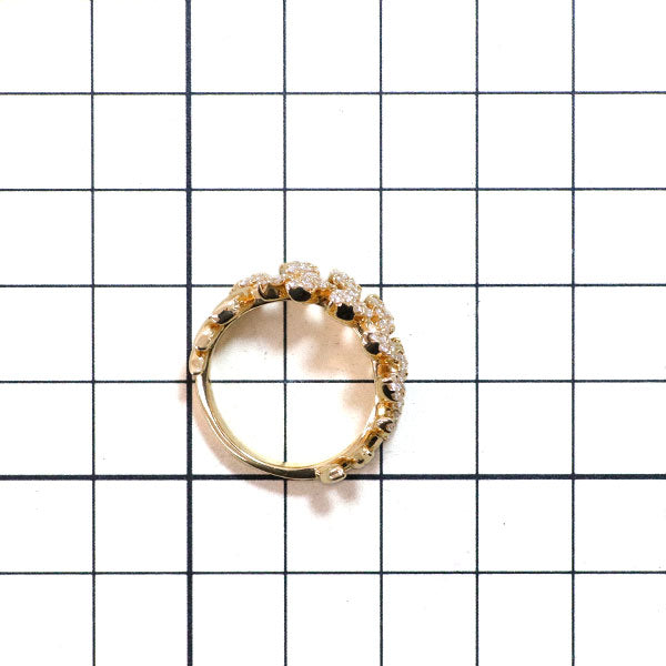 セイレーンアズーロ K18YG ダイヤモンド リング 0.90ct 植物