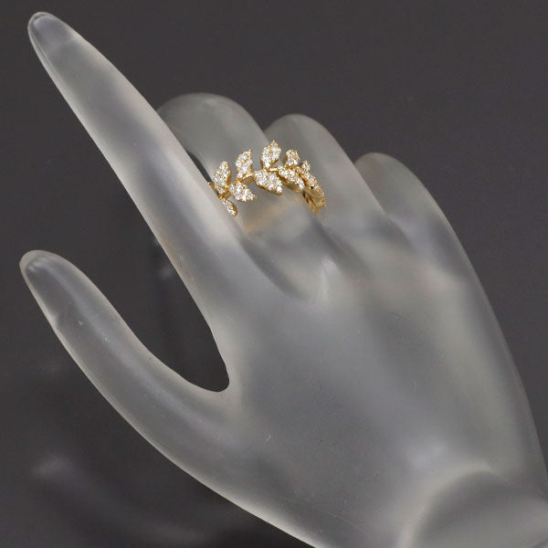セイレーンアズーロ K18YG ダイヤモンド リング 0.90ct 植物
