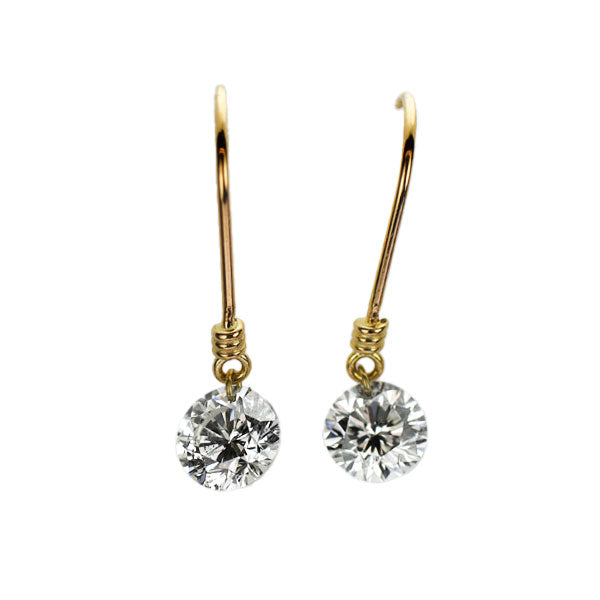 新品 K18YG セッティングホール ダイヤモンド ピアス 0.667ct J SI2 フック