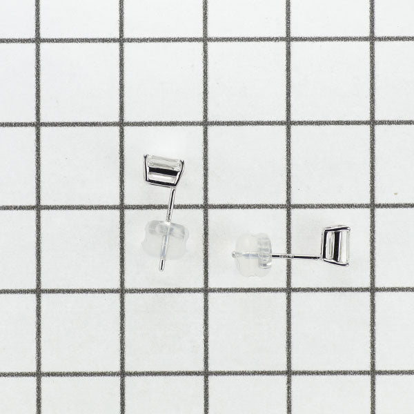 新品 Pt900 エメラルドカット ダイヤモンド ピアス 0.666ct H VS1