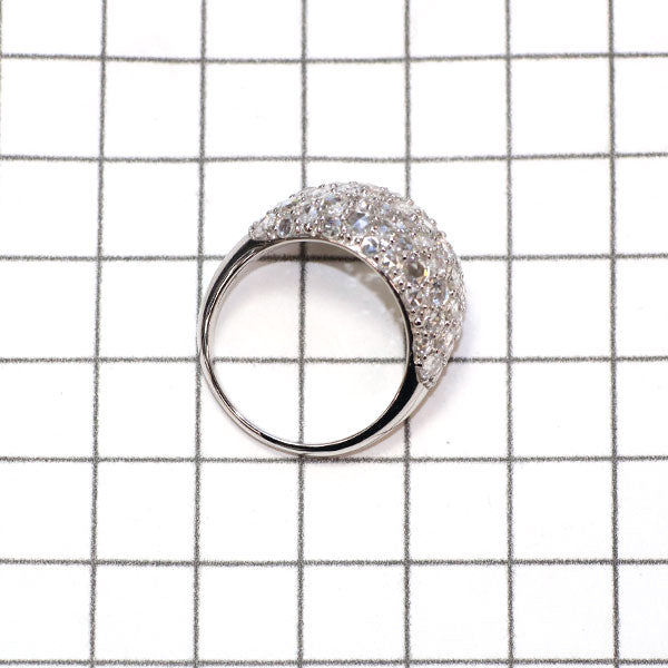 K18WG ローズカット ダイヤモンド リング 2.55ct ハニカムセッティング