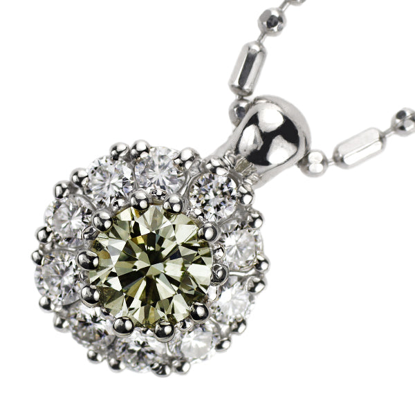 Pt900/ Pt850 ダイヤモンド  ペンダントネックレス 0.302ct D0.23ct