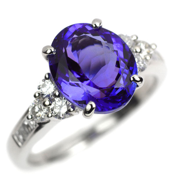 Pt900 タンザナイト ダイヤモンド リング 5.15ct D0.55ct