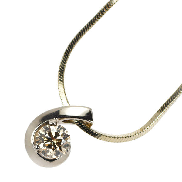 カシケイ K18BG ブラウンダイヤモンド ペンダントネックレス 0.30ct フロート