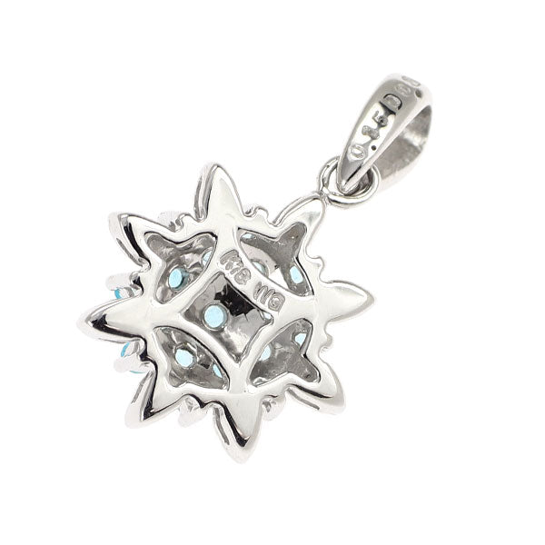 QVC K18WG パライバトルマリン ダイヤモンド ペンダントトップ 0.15ct D0.05ct