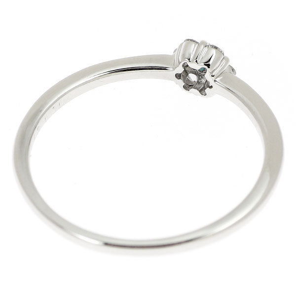 Pt900 ブラジル産パライバトルマリン ダイヤモンド リング 0.03ct D0.10ct フラワー