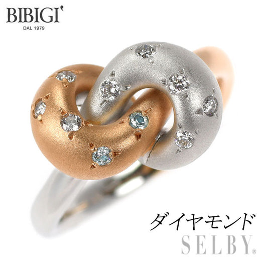BIBIGI（ビービージー） K18WG/PG ダイヤモンド リング