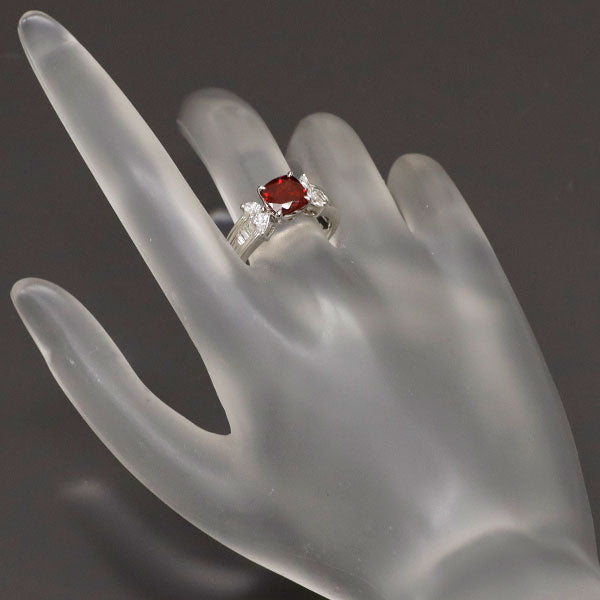Pt900 アンデシン ダイヤモンド リング 1.30ct D0.53ct