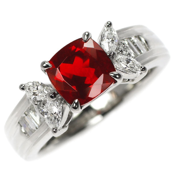 Pt900 アンデシン ダイヤモンド リング 1.30ct D0.53ct