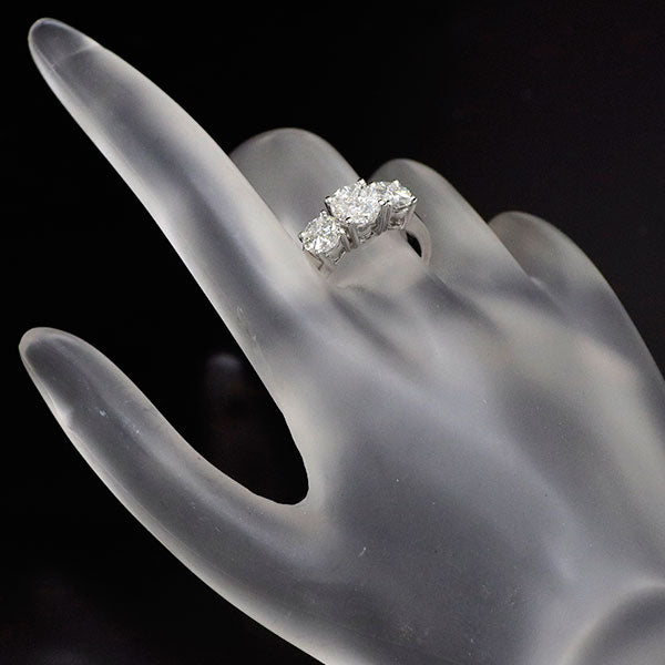 K18WG ダイヤモンド リング 1.52ct