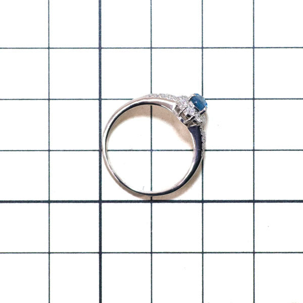 Pt900 ブラジル産 パライバトルマリン ダイヤモンド リング 0.384ct D0.44ct