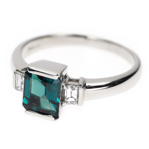 希少 Pt900 ブラジル産 アレキサンドライト ダイヤモンド リング 1.14ct D0.23ct