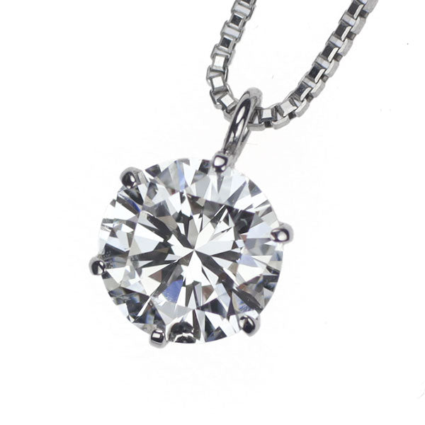 Pt900/ Pt850 ダイヤモンド ペンダントネックレス 0.392ct E SI1 VG