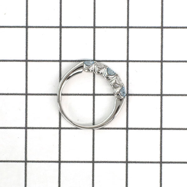 Pt900 トリート アイスブルー ダイヤモンド リング 0.30ct D0.20ct