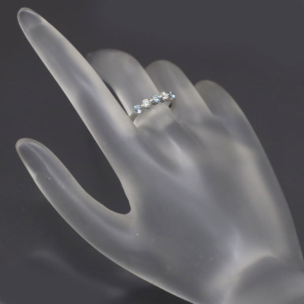 Pt900 トリート アイスブルー ダイヤモンド リング 0.30ct D0.20ct