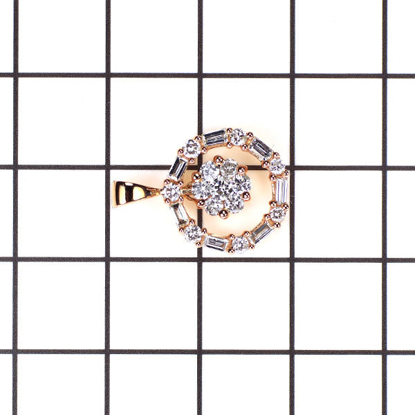 K18PG ダイヤモンド ペンダントトップ 0.75ct