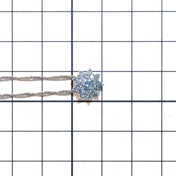I E I Pt999 トリートブルーダイヤモンド ペンダントネックレス 0.62ct