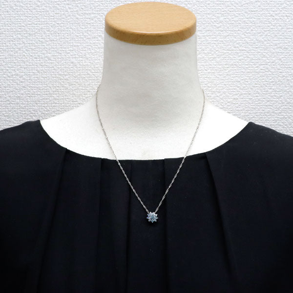 I E I Pt999 トリートブルーダイヤモンド ペンダントネックレス 0.62ct
